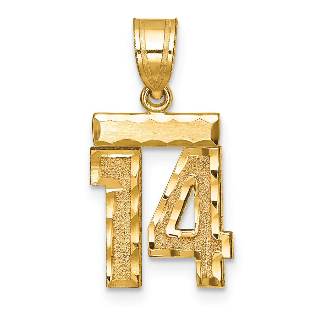 14k Yellow Gold, Varsity Collection, D/C Pendant Number 14
