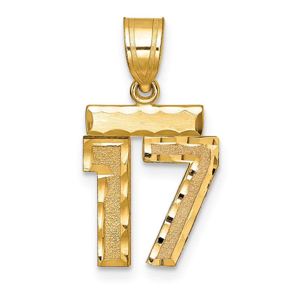 14k Yellow Gold, Varsity Collection, D/C Pendant Number 17