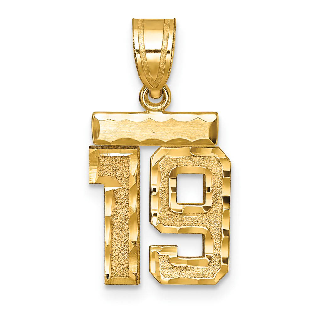 14k Yellow Gold, Varsity Collection, D/C Pendant Number 19