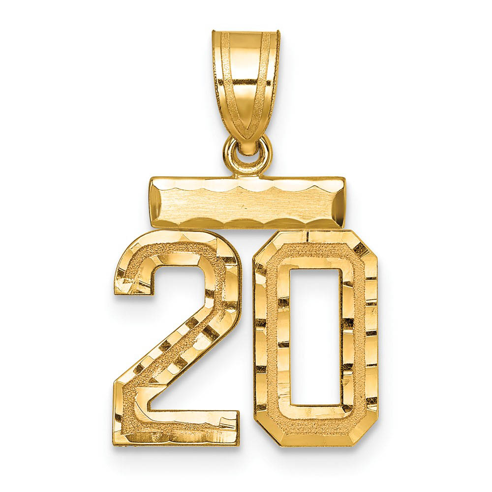 14k Yellow Gold, Varsity Collection, D/C Pendant Number 20