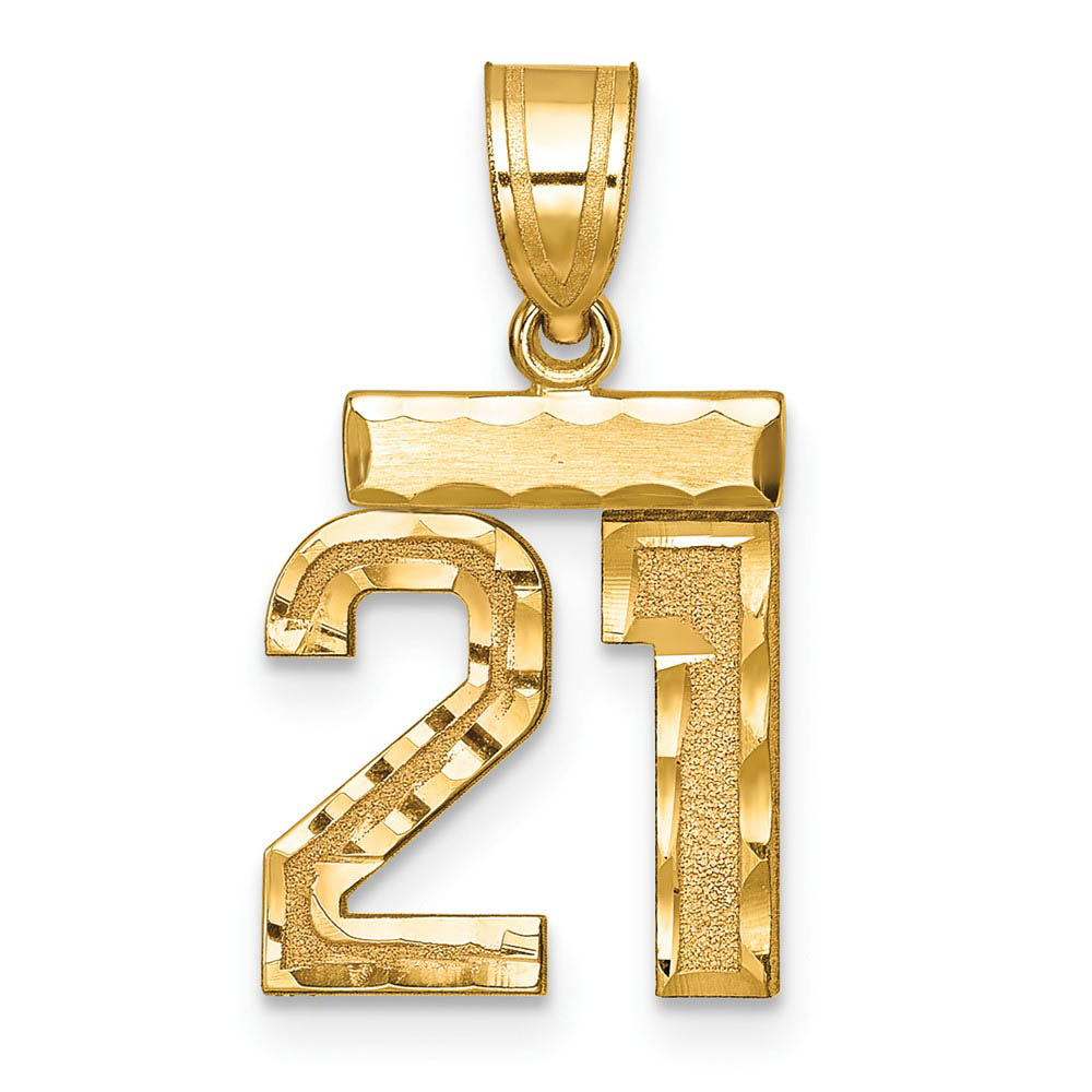 14k Yellow Gold, Varsity Collection, D/C Pendant Number 21