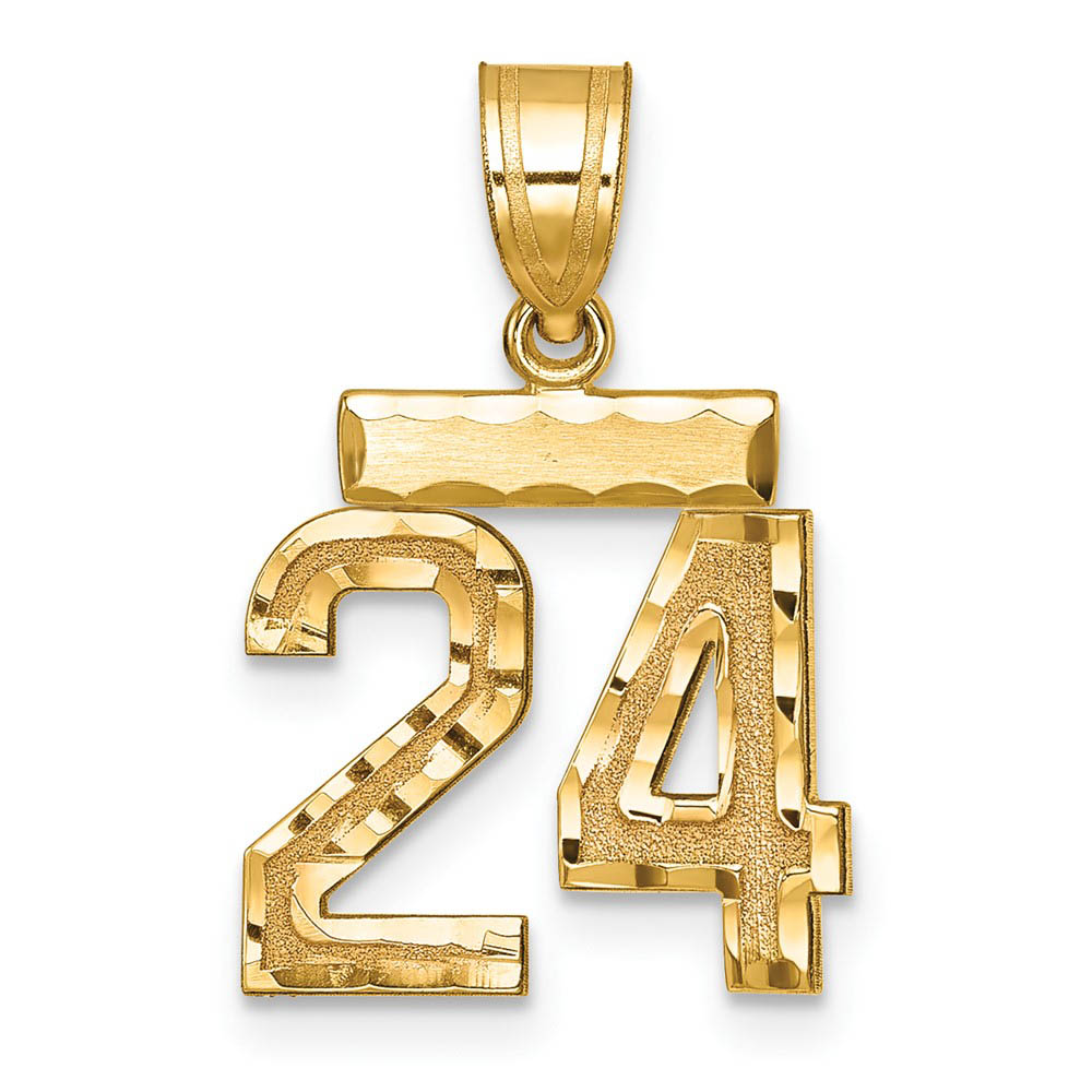 14k Yellow Gold, Varsity Collection, D/C Pendant Number 24