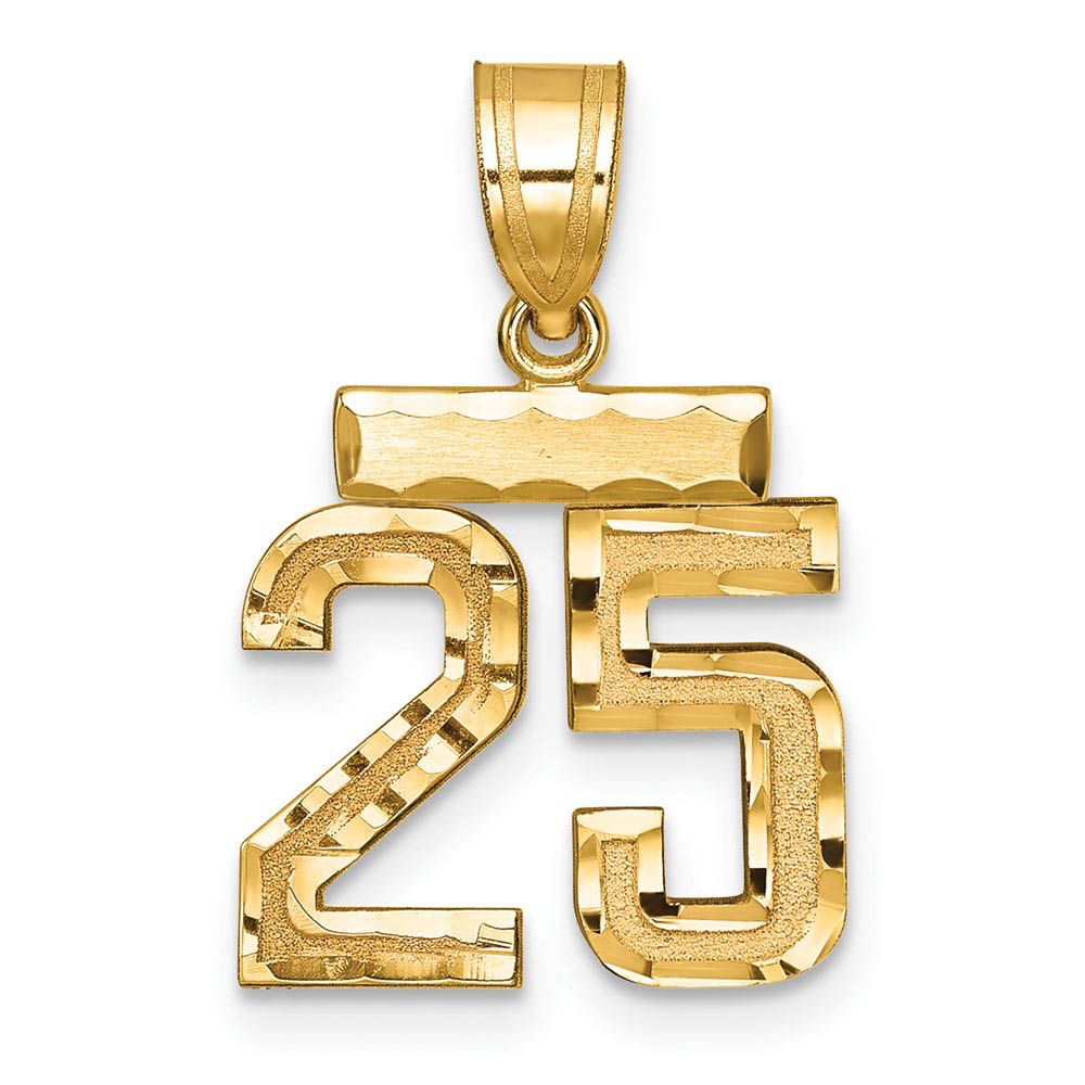 14k Yellow Gold, Varsity Collection, D/C Pendant Number 25