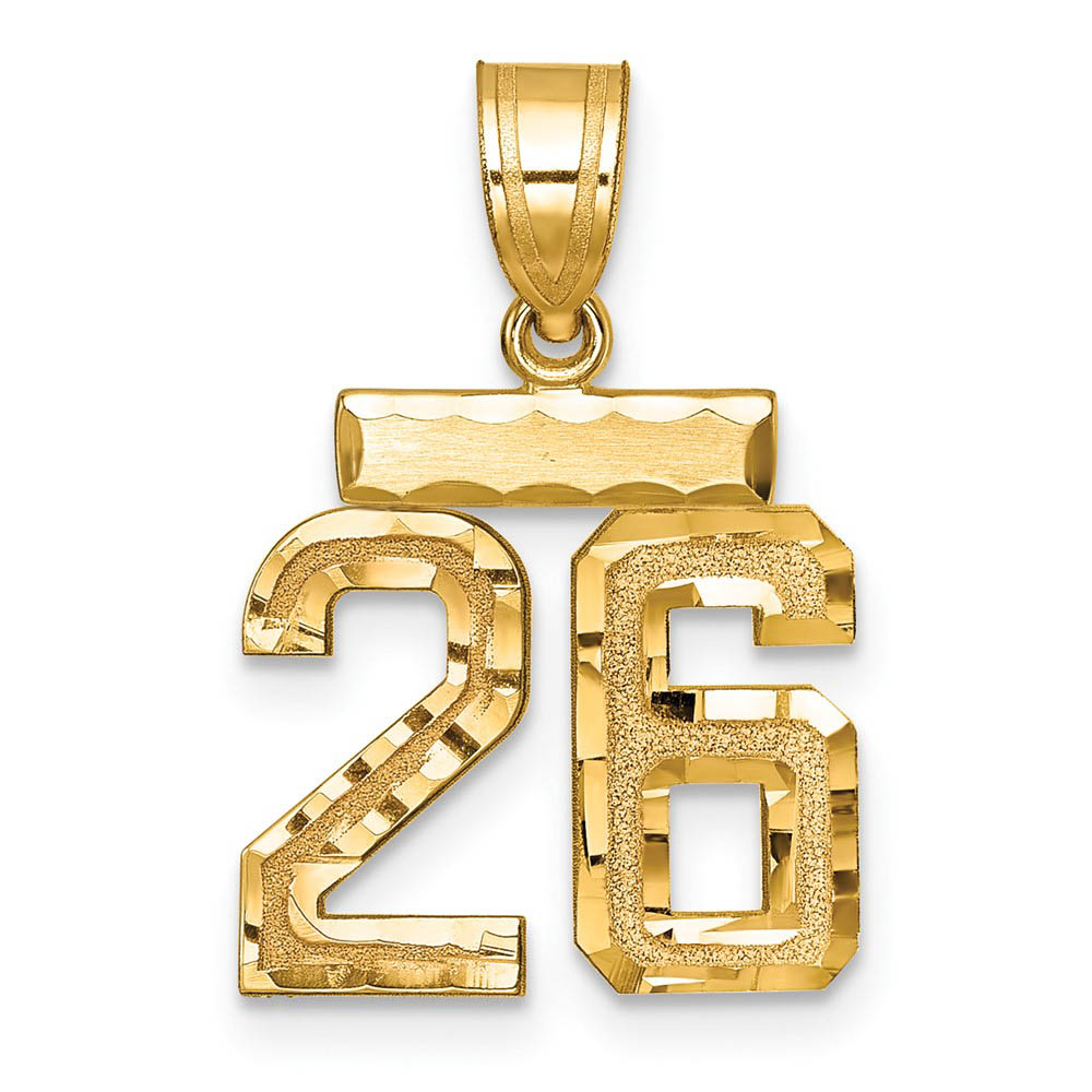 14k Yellow Gold, Varsity Collection, D/C Pendant Number 26