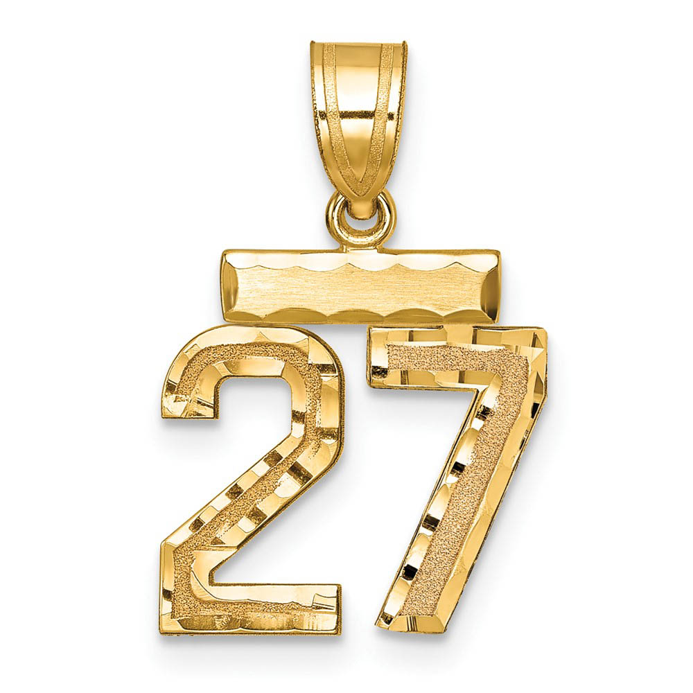 14k Yellow Gold, Varsity Collection, D/C Pendant Number 27