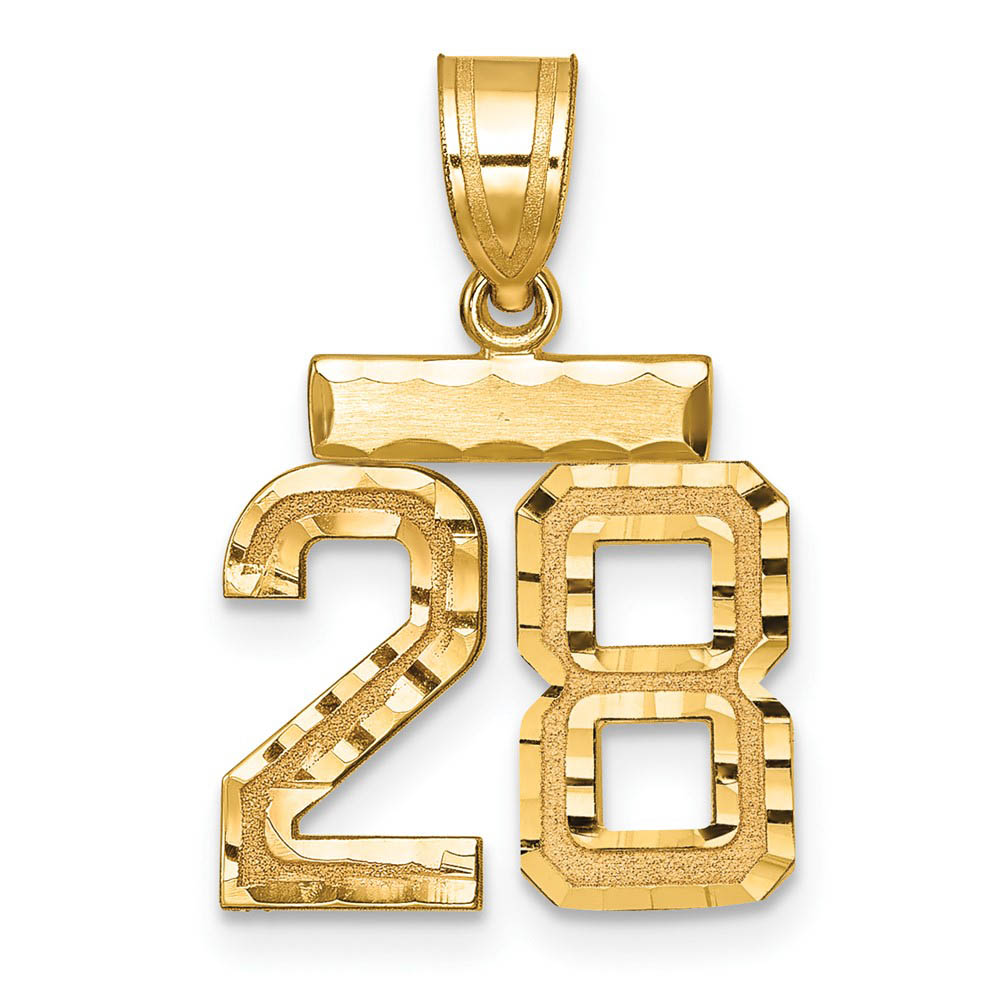 14k Yellow Gold, Varsity Collection, D/C Pendant Number 28