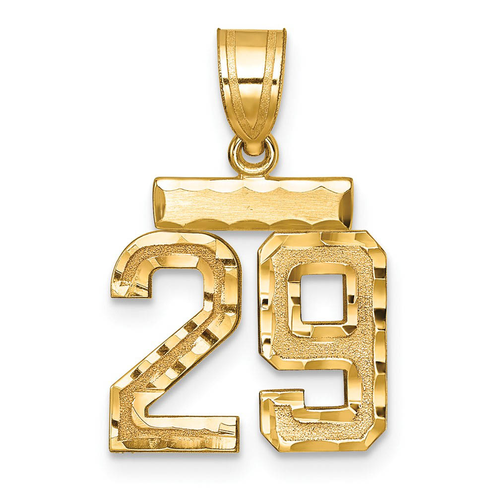 14k Yellow Gold, Varsity Collection, D/C Pendant Number 29