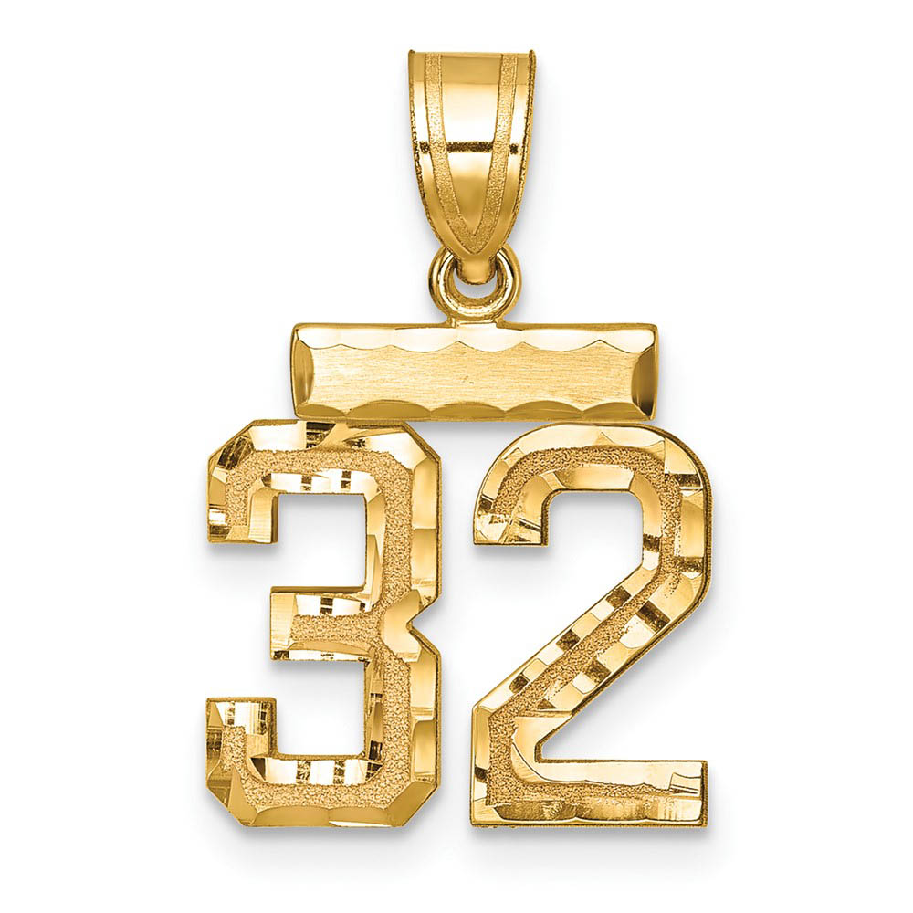 14k Yellow Gold, Varsity Collection, D/C Pendant Number 32