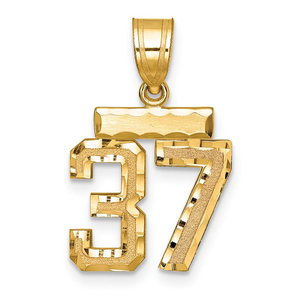 14k Yellow Gold, Varsity Collection, D/C Pendant Number 37