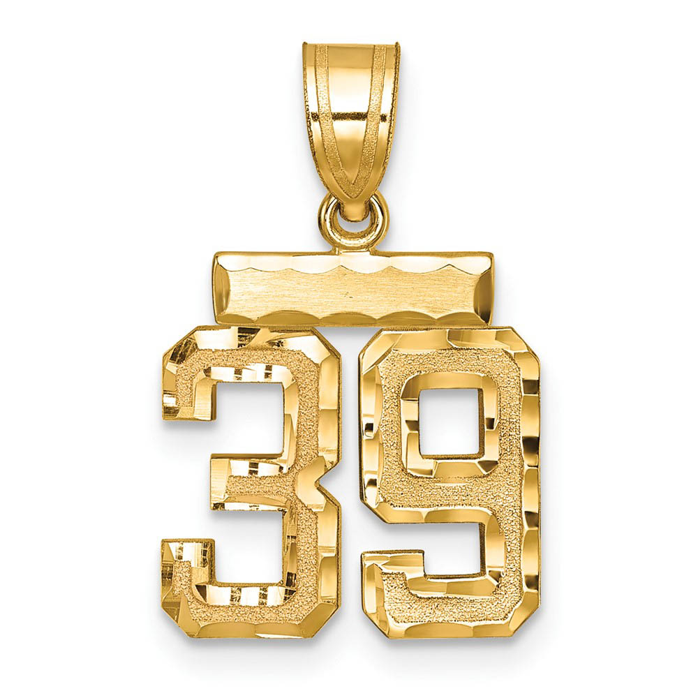 14k Yellow Gold, Varsity Collection, D/C Pendant Number 39