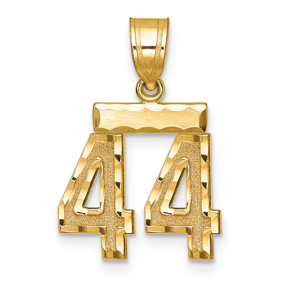 14k Yellow Gold, Varsity Collection, D/C Pendant Number 44