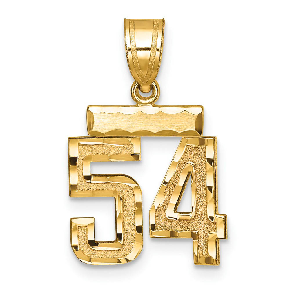 14k Yellow Gold, Varsity Collection, D/C Pendant Number 54
