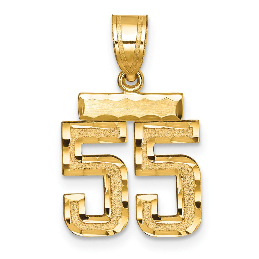 14k Yellow Gold, Varsity Collection, D/C Pendant Number 55