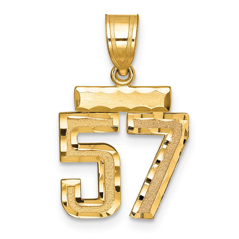 14k Yellow Gold, Varsity Collection, D/C Pendant Number 57