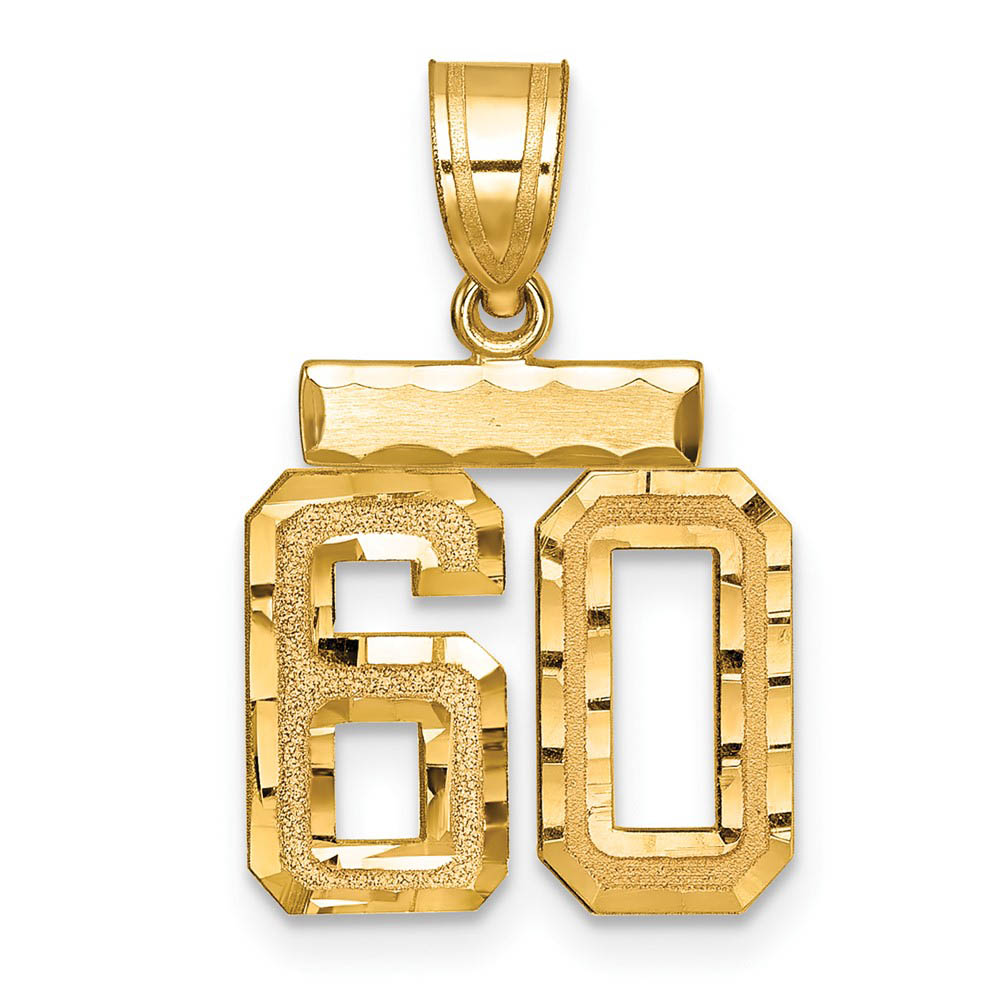 14k Yellow Gold, Varsity Collection, D/C Pendant Number 60