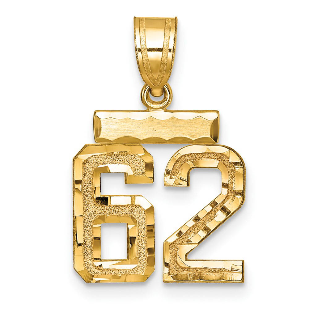 14k Yellow Gold, Varsity Collection, D/C Pendant Number 62