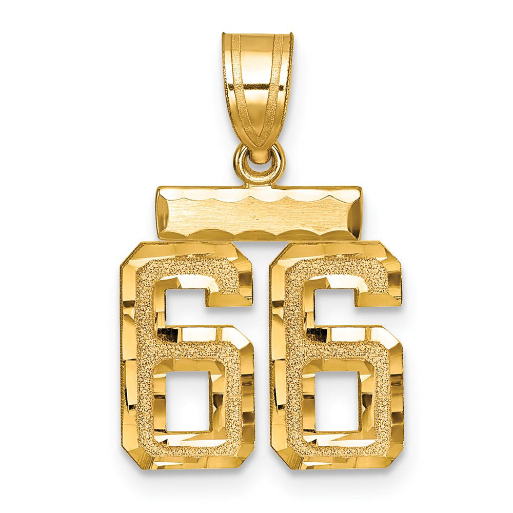 14k Yellow Gold, Varsity Collection, D/C Pendant Number 66