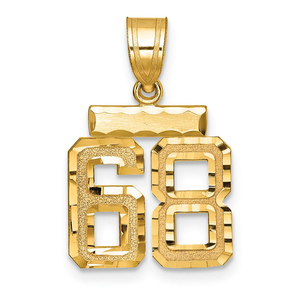 14k Yellow Gold, Varsity Collection, D/C Pendant Number 68