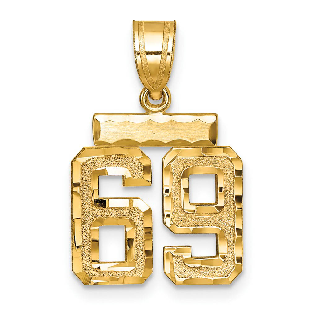 14k Yellow Gold, Varsity Collection, D/C Pendant Number 69
