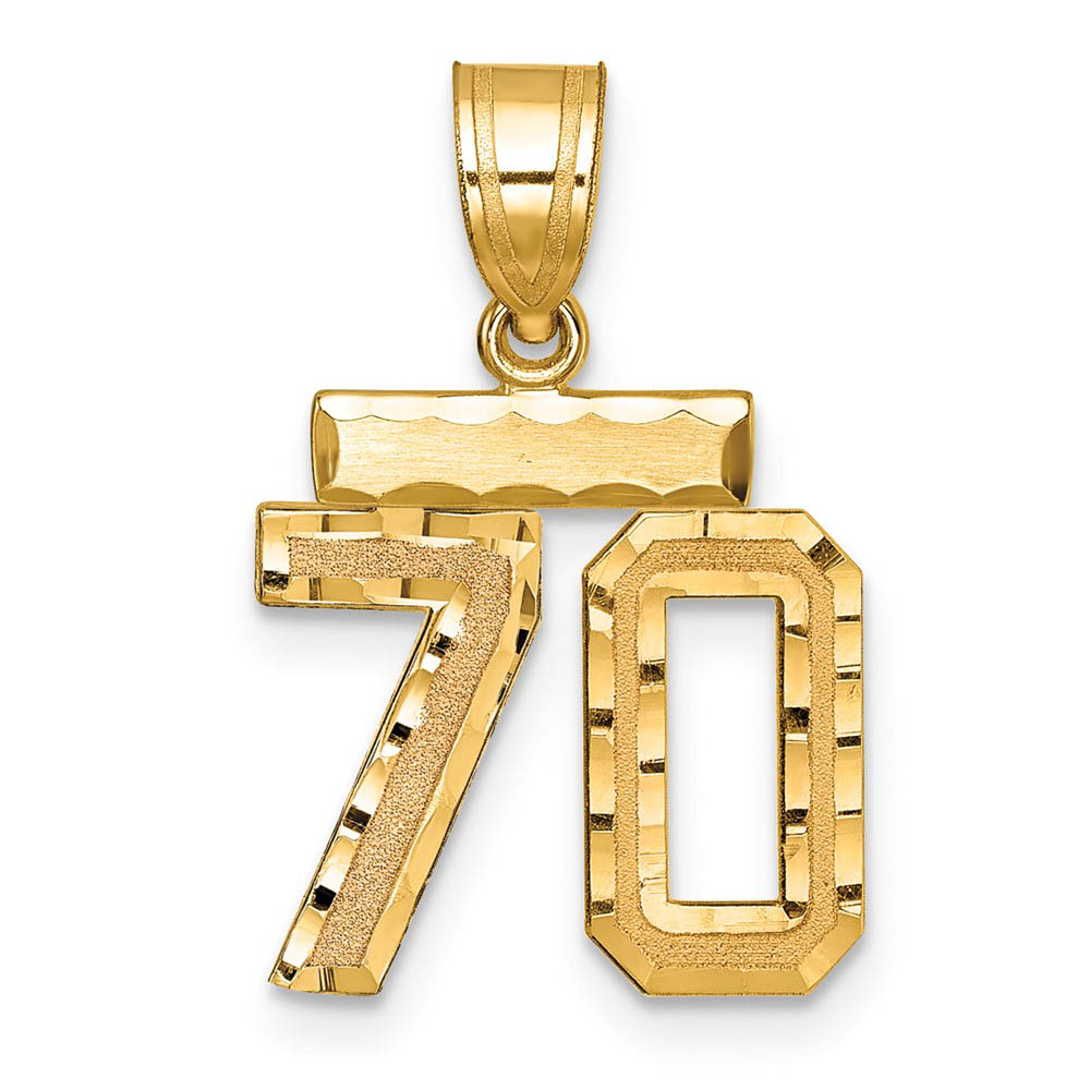 14k Yellow Gold, Varsity Collection, D/C Pendant Number 70