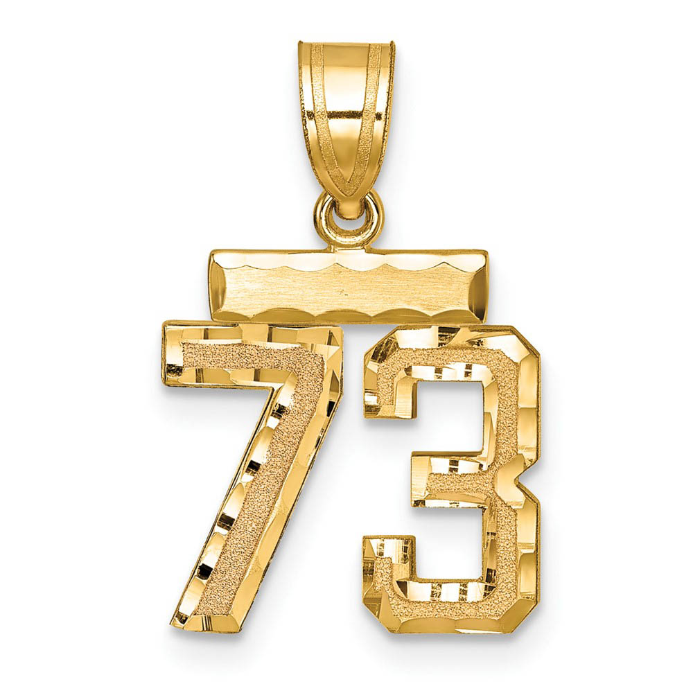 14k Yellow Gold, Varsity Collection, D/C Pendant Number 73