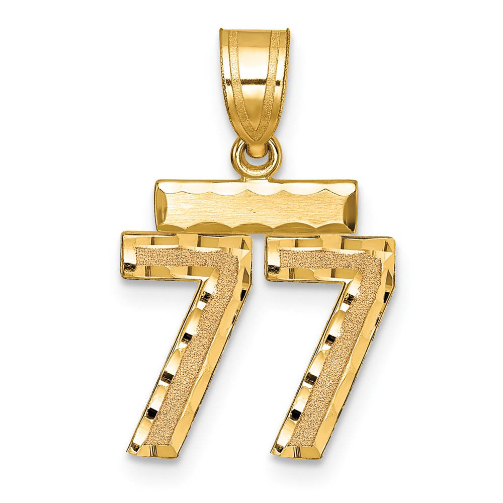 14k Yellow Gold, Varsity Collection, D/C Pendant Number 77