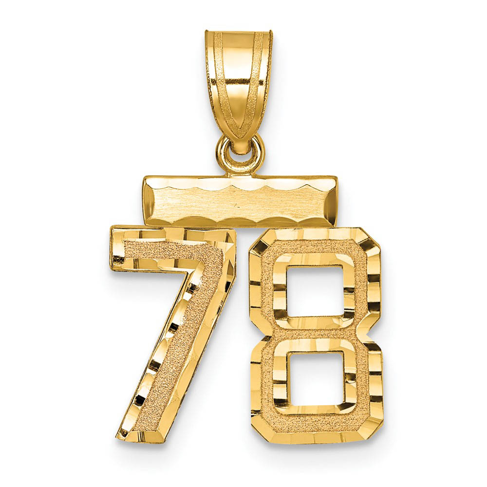 14k Yellow Gold, Varsity Collection, D/C Pendant Number 78