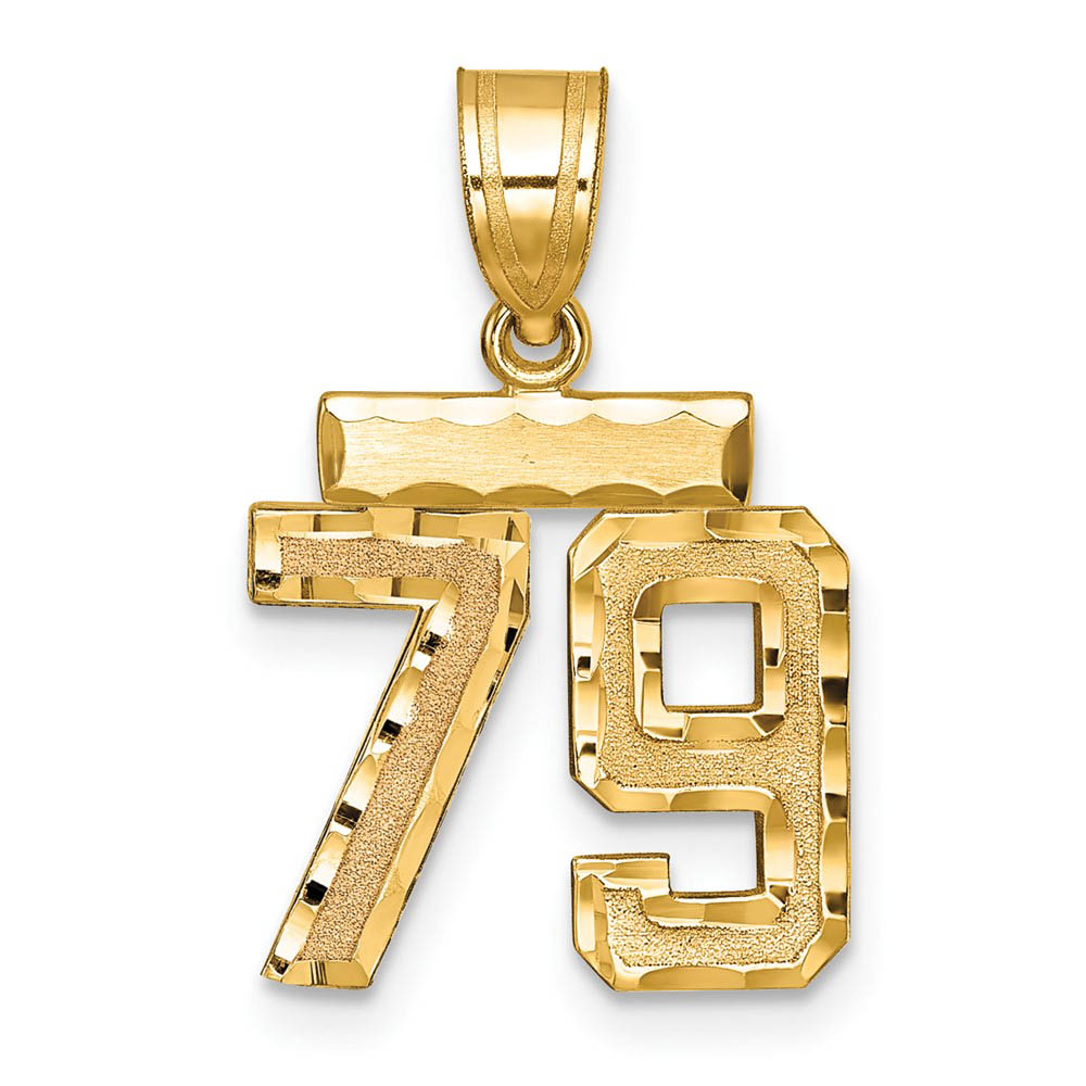 14k Yellow Gold, Varsity Collection, D/C Pendant Number 79