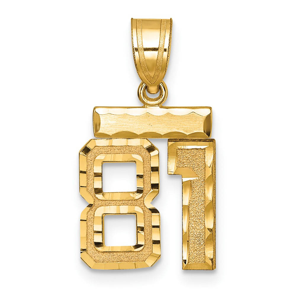 14k Yellow Gold, Varsity Collection, D/C Pendant Number 81