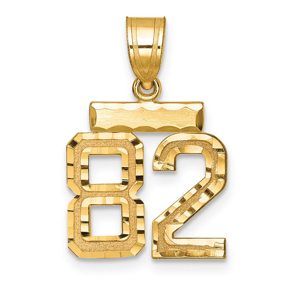 14k Yellow Gold, Varsity Collection, D/C Pendant Number 82