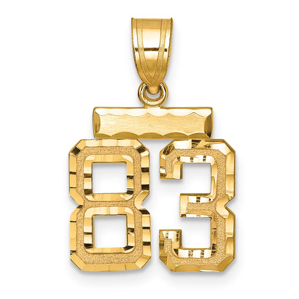 14k Yellow Gold, Varsity Collection, D/C Pendant Number 83
