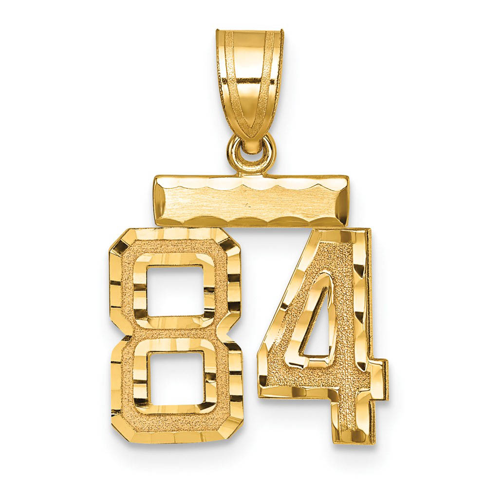 14k Yellow Gold, Varsity Collection, D/C Pendant Number 84