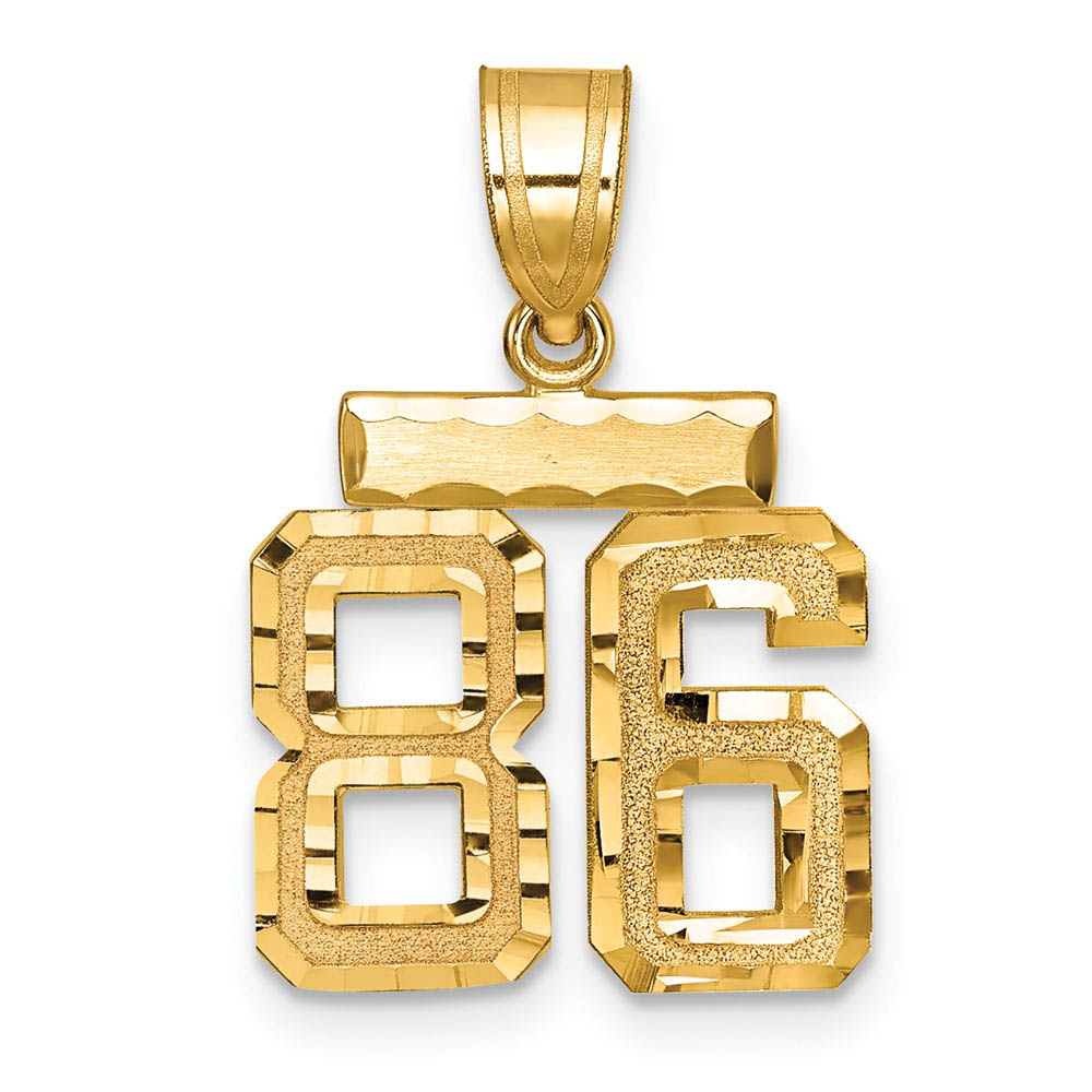 14k Yellow Gold, Varsity Collection, D/C Pendant Number 86