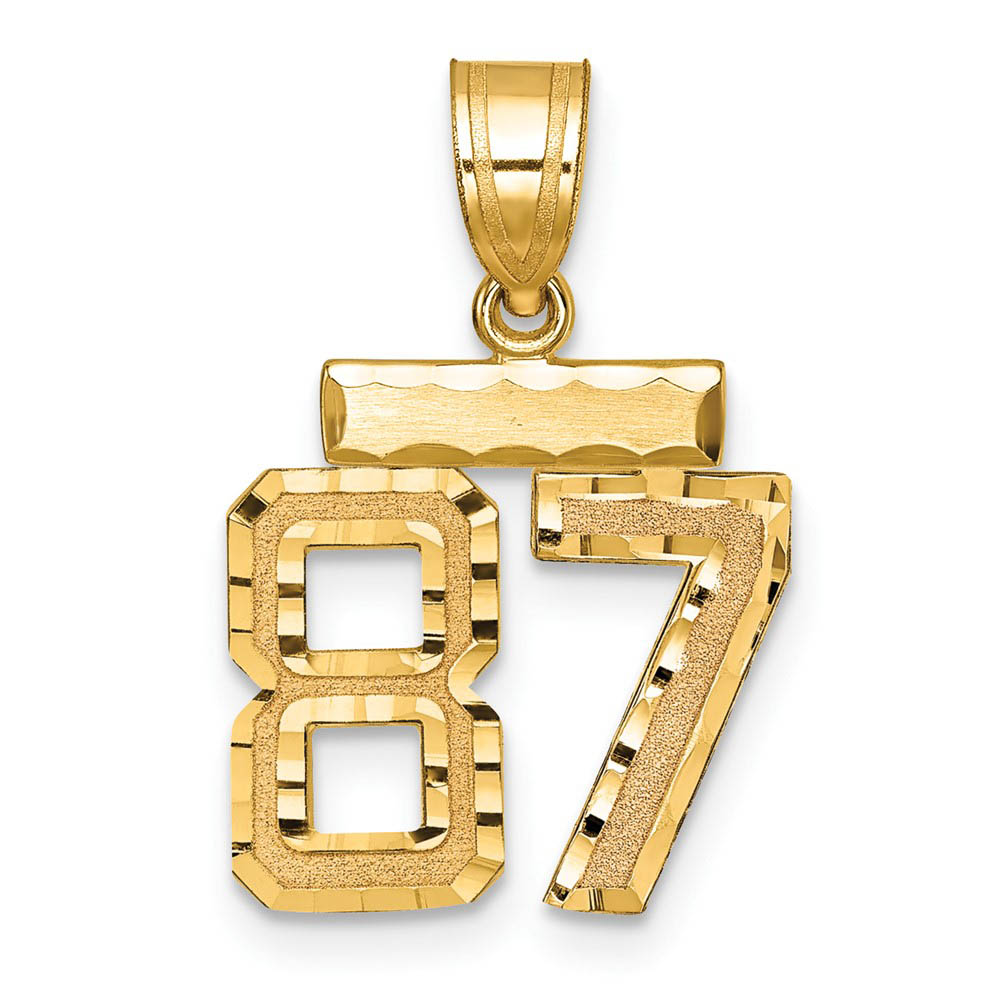 14k Yellow Gold, Varsity Collection, D/C Pendant Number 87