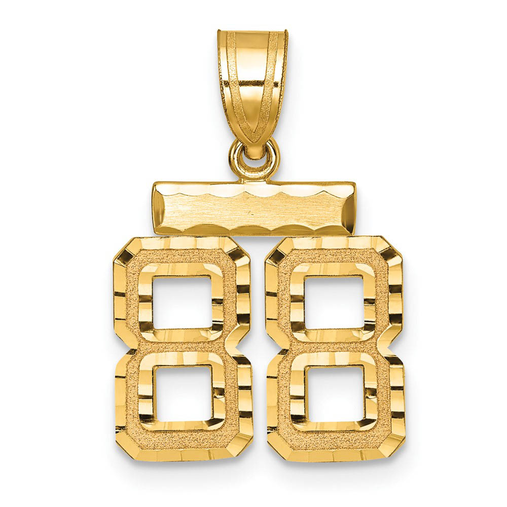14k Yellow Gold, Varsity Collection, D/C Pendant Number 88