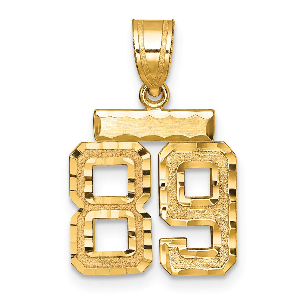 14k Yellow Gold, Varsity Collection, D/C Pendant Number 89