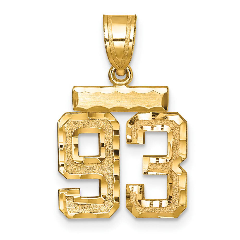 14k Yellow Gold, Varsity Collection, D/C Pendant Number 93