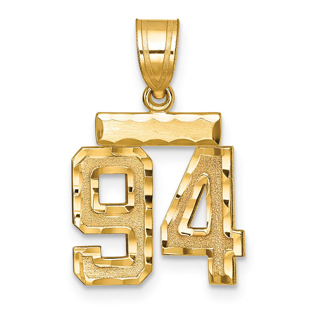 14k Yellow Gold, Varsity Collection, D/C Pendant Number 94