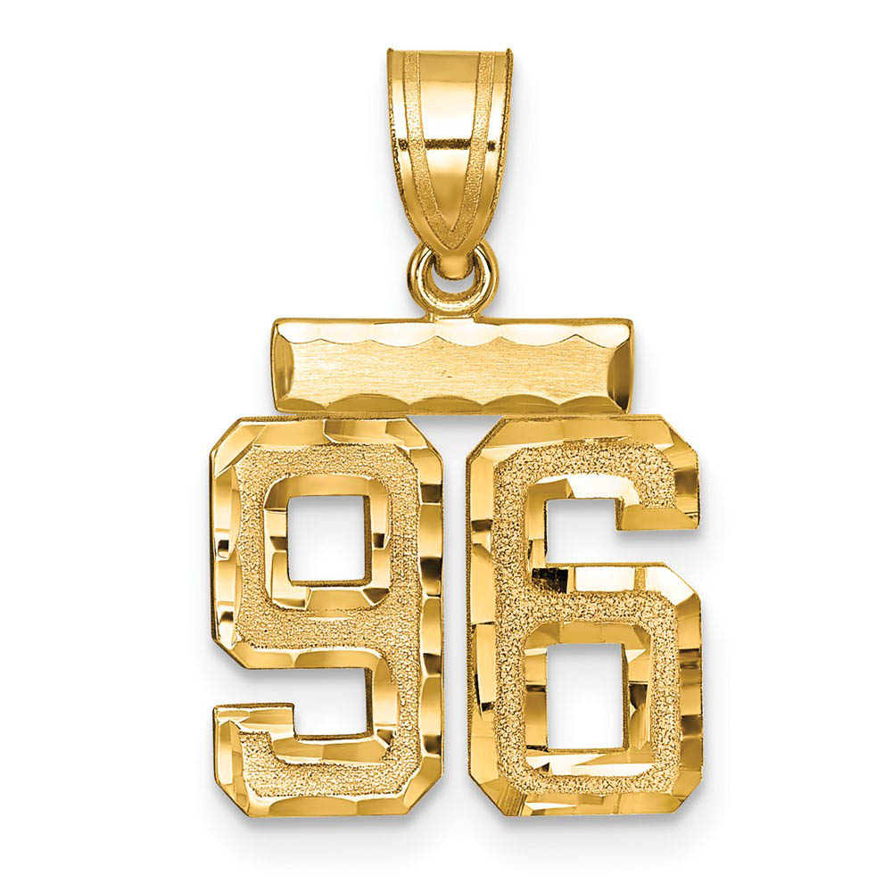 14k Yellow Gold, Varsity Collection, D/C Pendant Number 96
