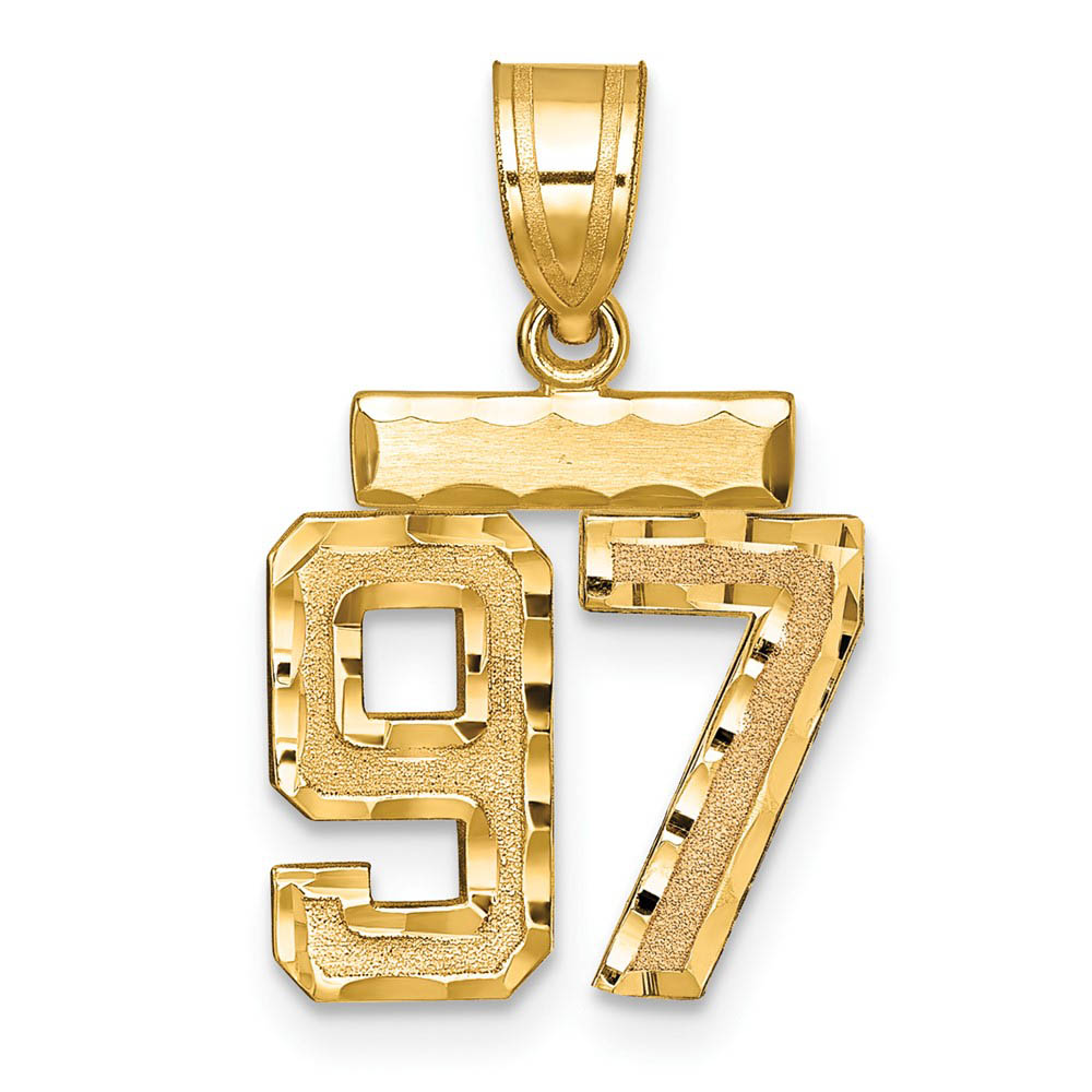 14k Yellow Gold, Varsity Collection, D/C Pendant Number 97