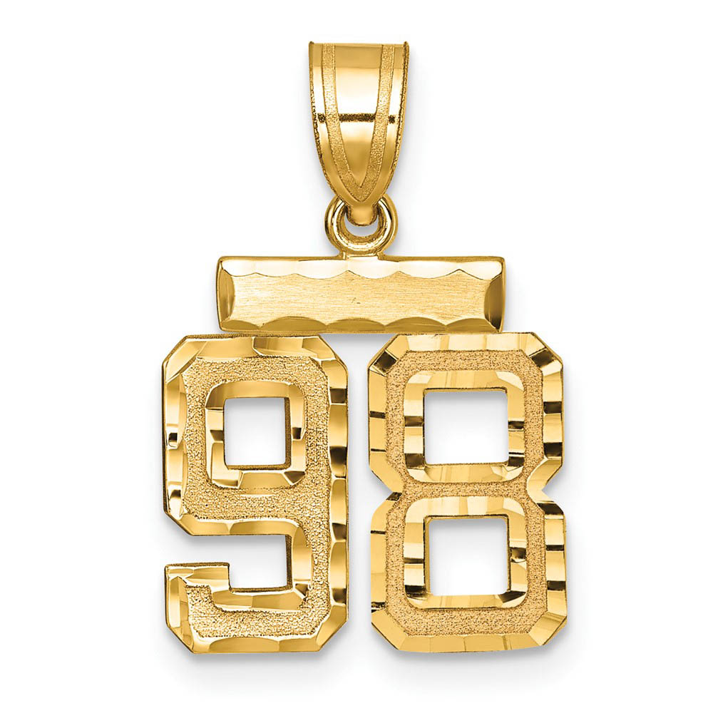 14k Yellow Gold, Varsity Collection, D/C Pendant Number 98