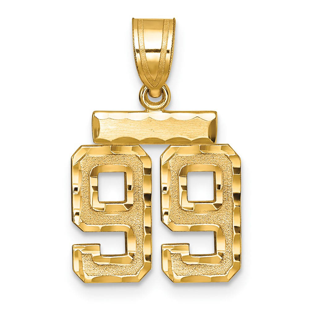 14k Yellow Gold, Varsity Collection, D/C Pendant Number 99