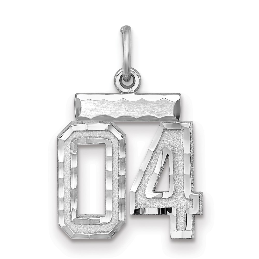 Sterling Silver, Varsity Collection, D/C Pendant, Number 04