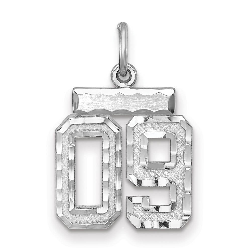 Sterling Silver, Varsity Collection, D/C Pendant, Number 09
