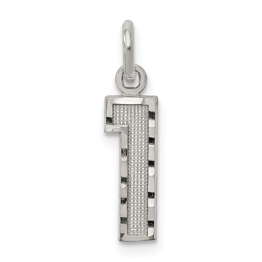 Sterling Silver, Varsity Collection, D/C Pendant, Number 1