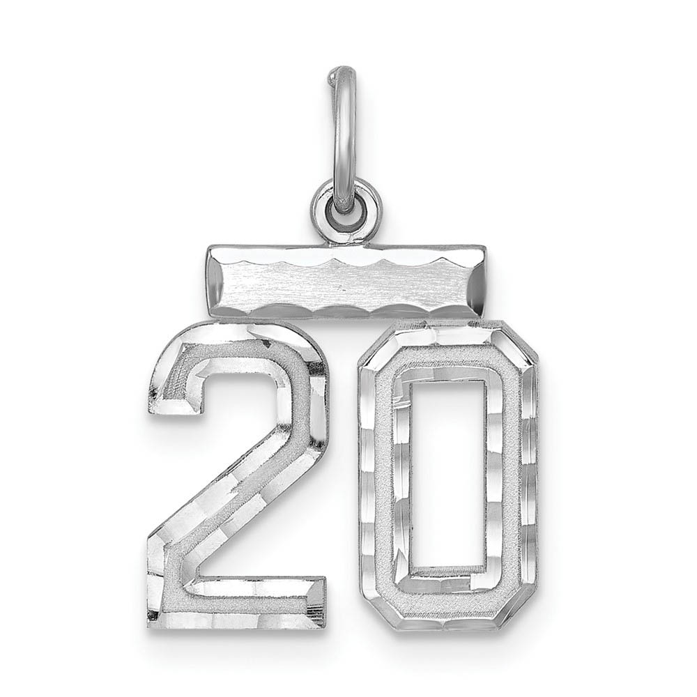Sterling Silver, Varsity Collection, D/C Pendant, Number 20