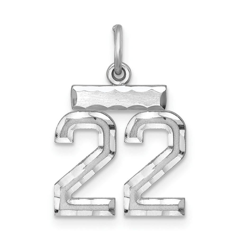 Sterling Silver, Varsity Collection, D/C Pendant, Number 22