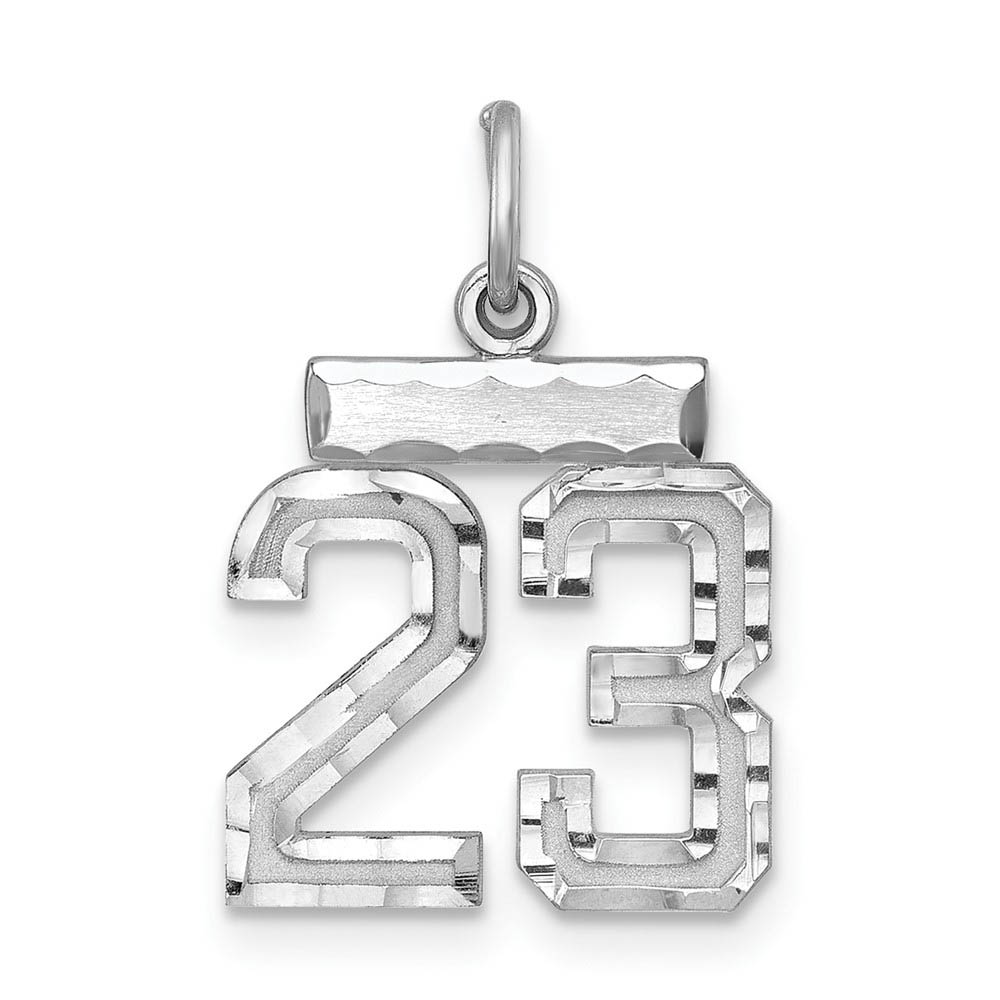 Sterling Silver, Varsity Collection, D/C Pendant, Number 23