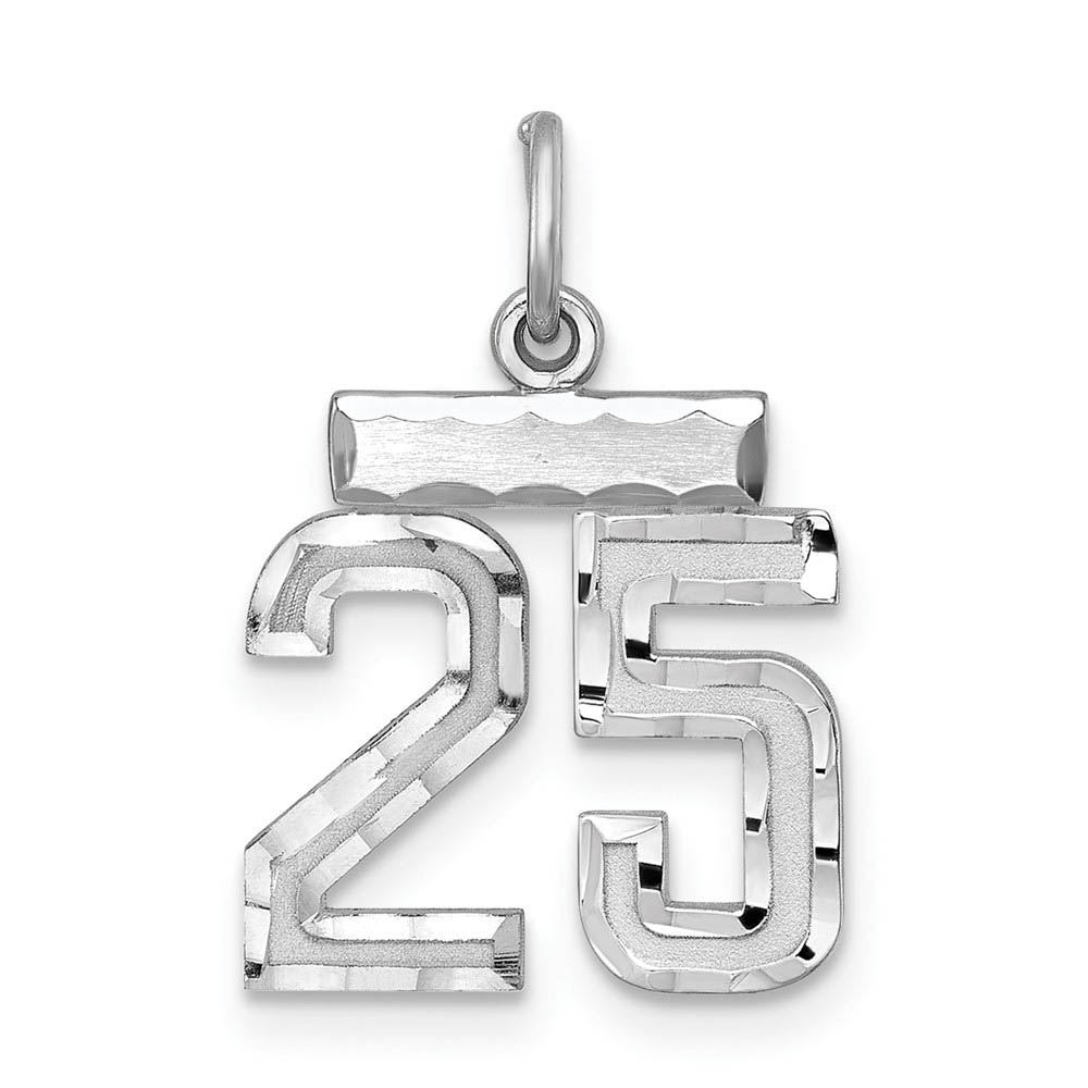 Sterling Silver, Varsity Collection, D/C Pendant, Number 25