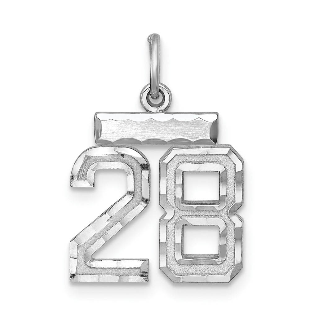 Sterling Silver, Varsity Collection, D/C Pendant, Number 28